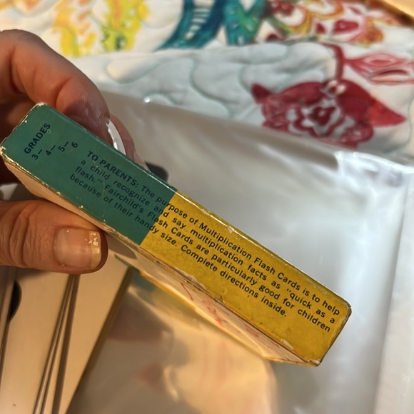 Fairchild Multiplication Flash Card Set Vintage Cards  Times Tables 40s 50s - Picture 7 of 11